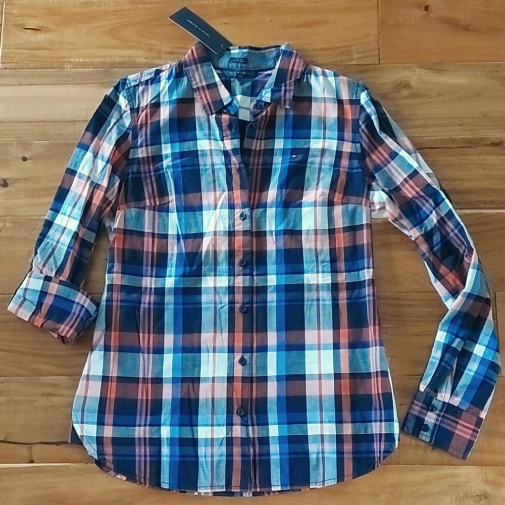 Women's Tommy Hilfiger Plaid Blouse Size S